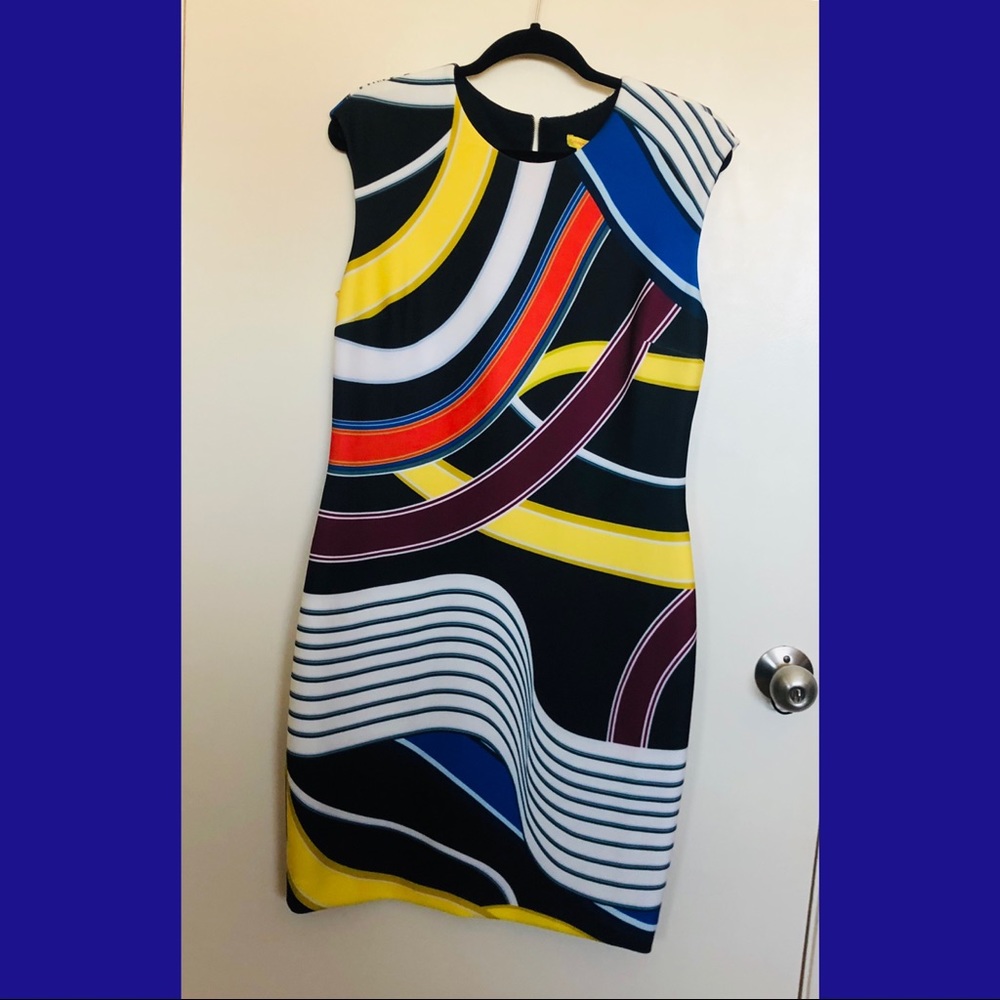 Catherine Malandrino Printed Scuba Sheath Dress - Picture 2 of 7